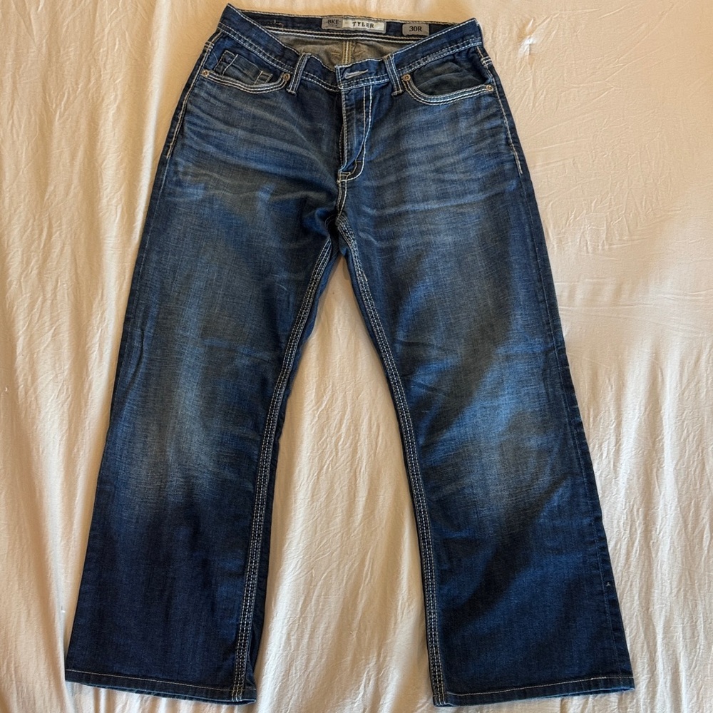 BKE Relaxed Fit Dark Blue Jeans